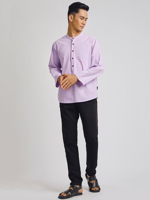 Marwan Buttoned Kurta Lilac Purple
