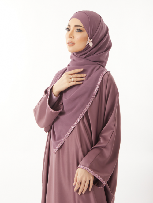 Rania Abaya Set Mauve Purple