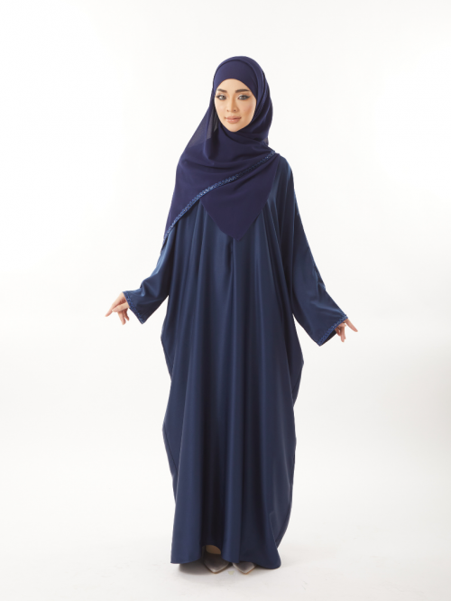 Rania Abaya Set Dark Blue