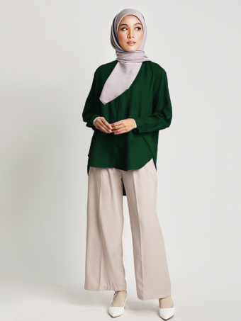 Nia Relaxed Blouse Emerald Green