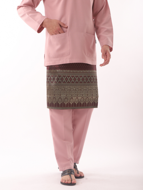 Seri Kesidang Baju Melayu Teluk Belanga Rose Brown