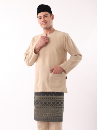 Seri Kesidang Baju Melayu Teluk Belanga Nude Brown