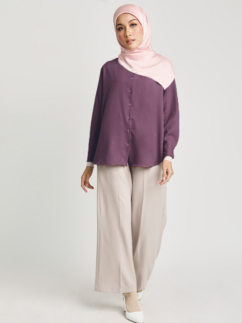 Nia Relaxed Blouse Magenta
