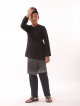 Ku Kesidang Baju Melayu Teluk Belanga Kids Black