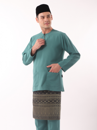 Seri Kesidang Baju Melayu Teluk Belanga Teal Green