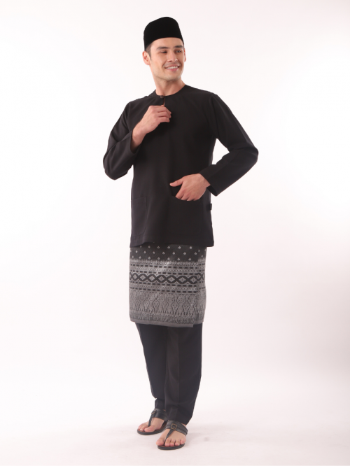 Seri Kesidang Baju Melayu Teluk Belanga Black