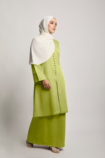 Damiaa Buttoned Kebaya Modern Lime Green