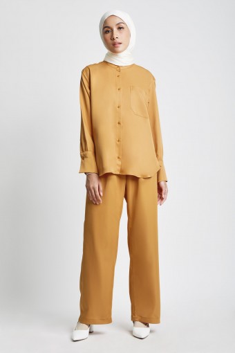 Irene Gusset Shirt Set Mustard