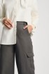 Women Cotton Cargo Pants Dark Grey