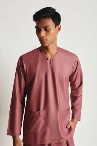 Afwan Baju Melayu Teluk Belanga Dusty Pink